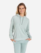 bluza z kapturem - mieszanka wiskozowa - jasny niebieski