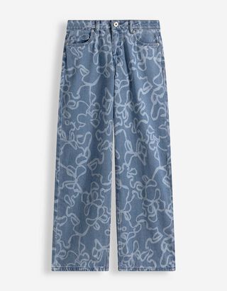 Jeans - Motief all-over - blauw