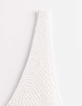 Stricktop - V-Ausschnitt - wei&szlig;