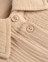 koszula - jednokolorowy - jasnobrazowy-e-a