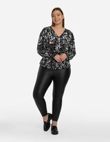 Legging - Imitatieleer - zwart