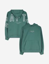 Hoodie - Oversized Fit - dunkelgrün