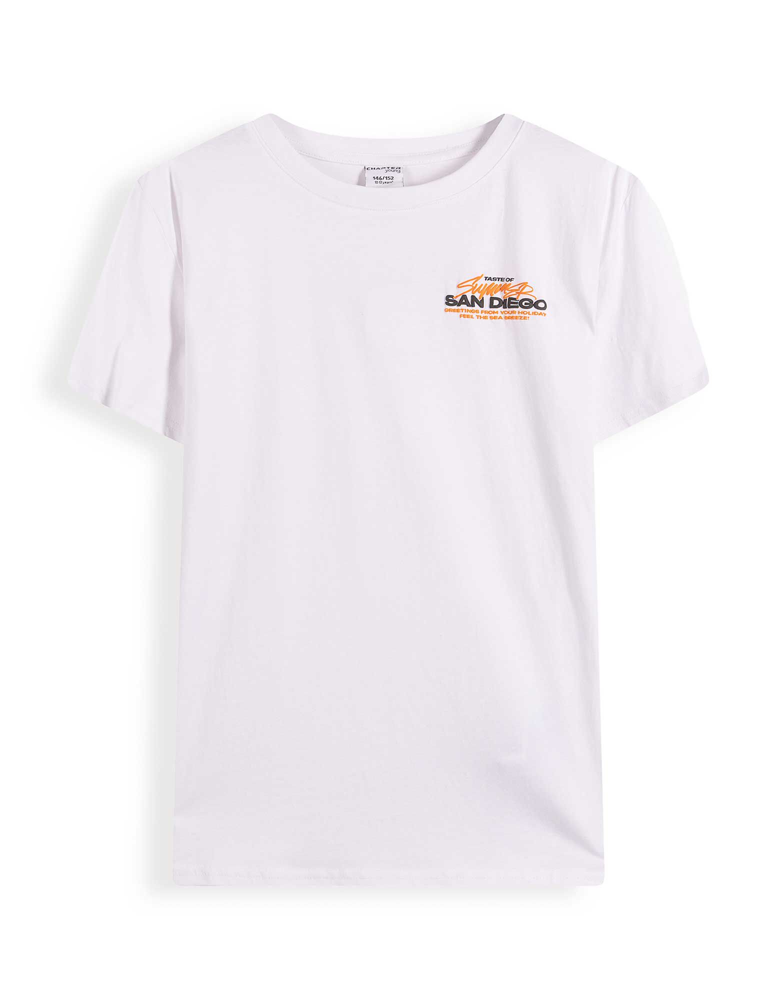 Set aus T-Shirt und Hose - &Uuml;berschnittene Schultern - Wei&szlig;