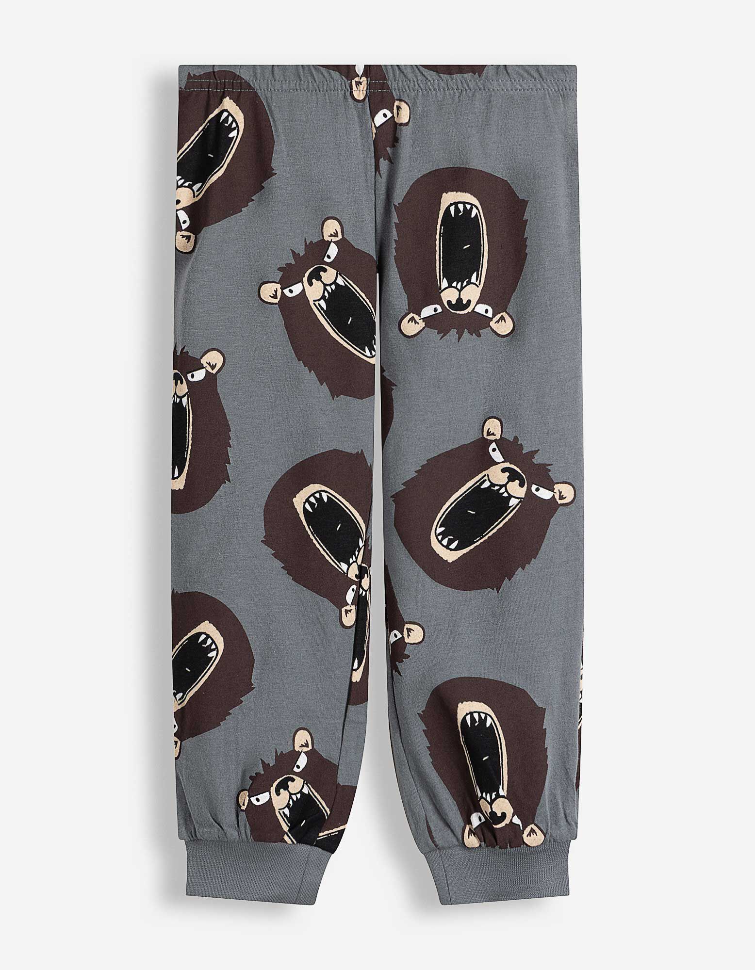 Pyjama set van shirt en broek - Motief all-over - Petrolblauw