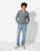 Langarmshirt - Double-Layer-Look - grün