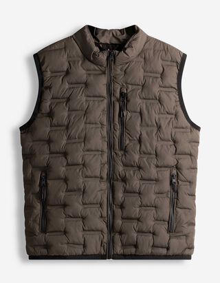 Steppweste - Stehkragen - dunkelgr&uuml;n