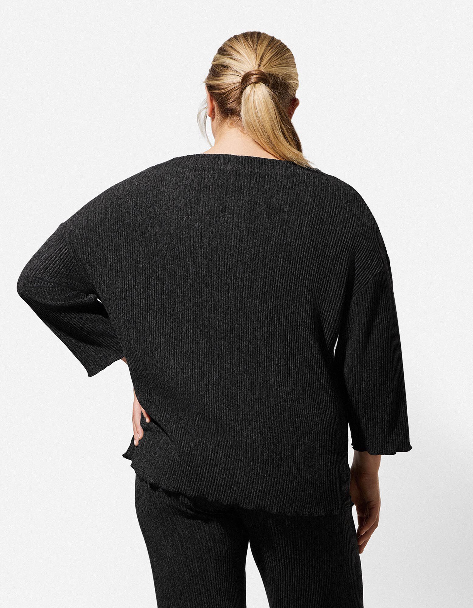 Shirt - Loose fit - Zwart