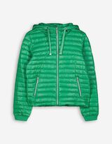 pikowana kurtka - material hydrofobowy - zielony