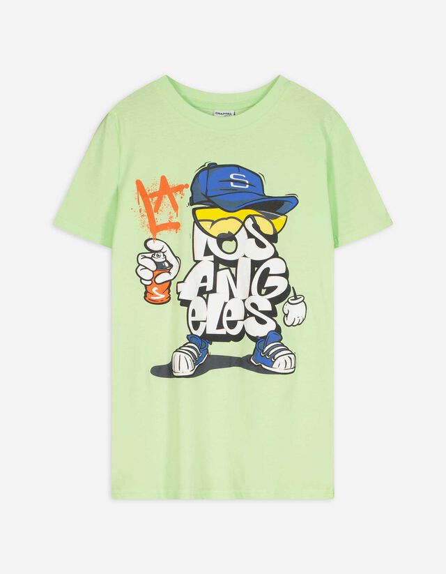 T-Shirt - Frontprint - hellgrün