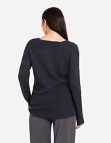 Maglione - Pi&ugrave; lungo dietro - blu scuro