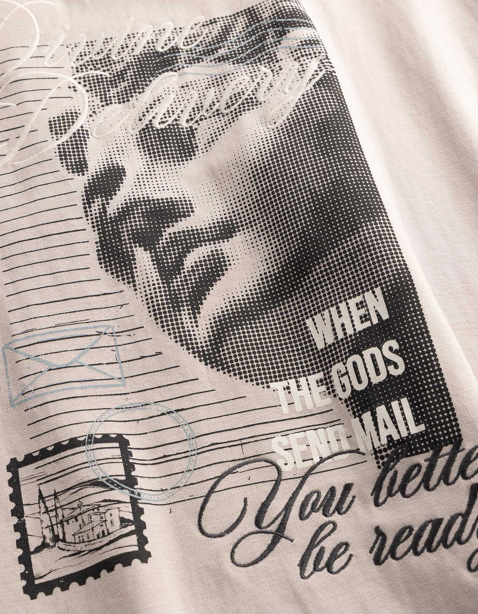 T-Shirt - R&uuml;ckenprint - beige