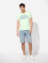 Denim short - Vaste pijpomslag - lichtblauw