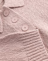 Strickpullover - Polokragen - rosa