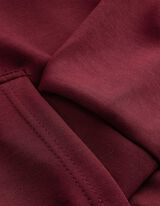 Sweatjacke - Cropped - dunkelrot
