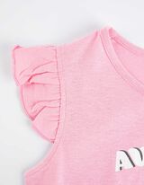 Suknelė - Blizgus paveikslėlis - ryskiai rozinis