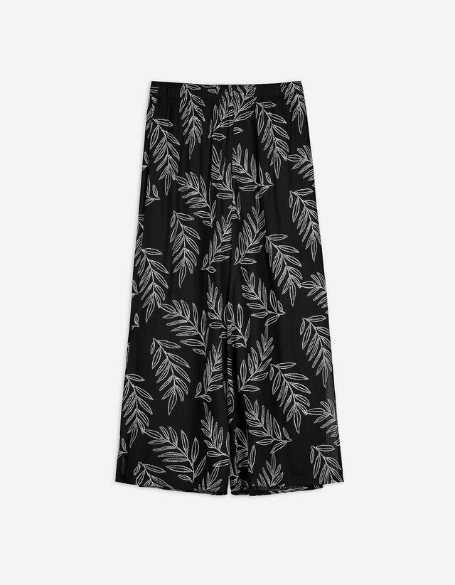 Fustă pantalon - LENZING™ ECOVERO™ - Negru