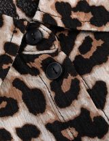 bluzka koszulowa - wz&oacute;r w panterkę - bialy