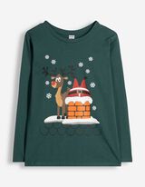 Langarmshirt - Christmas - Dunkelgr&uuml;n