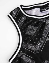 Top a canotta - Stampa - nero