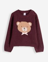 Strickpullover - Feinstrick - Dunkelrot