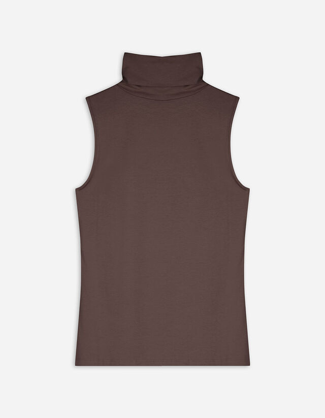 Top - Collo dolcevita - marrone chiaro