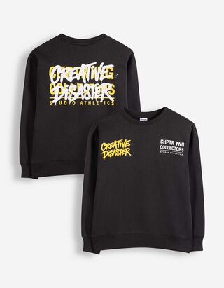 Sweatshirt - Oversized Fit - Dunkelgrau