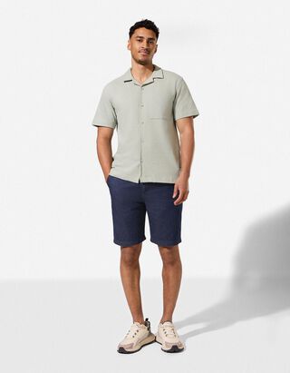 Shorts - Knopfverschluss - Dunkelblau