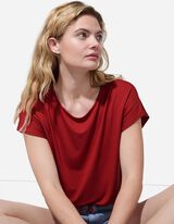 T-Shirt - Knotendetail - dunkelrot