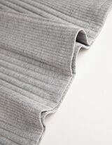 Tričko s dlh&yacute;mi ruk&aacute;vmi - Rebrovan&aacute; &scaron;trukt&uacute;ra - seda