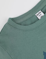 Tričko s dlhými rukávmi - Potlač - zelena