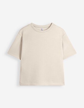 T-Shirt - Modal-Anteil - Beige