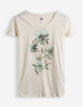 T-Shirt - Glitzerprint - wei&szlig;