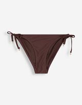 Badehose - Metallic-Details - braun