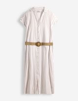 Kleid - Streifen - wei&szlig;