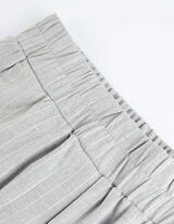 Pantaloni - Righe gessate - grigio