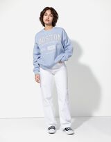 Dukserica - Slovni print - svetlo-plava