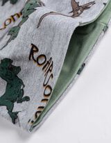 Beanie - Allover-Print - hellgrau