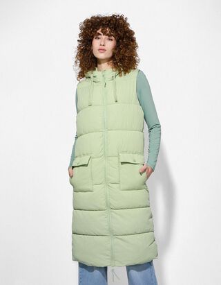 Dlh&aacute; vesta - Regular Fit - tmavozelena