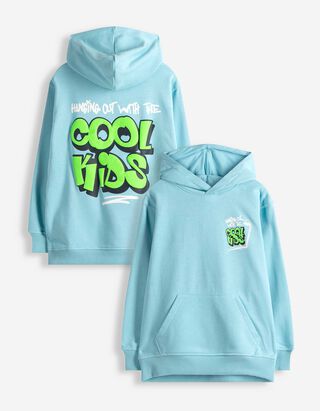 Sweatshirt - R&uuml;ckenprint - hellblau