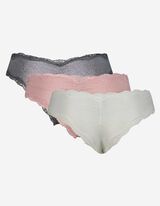 Brazilske tange - 3 u pakovanju - tamno-siva