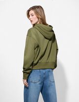 Hoodie - einfarbig - dunkelgr&uuml;n