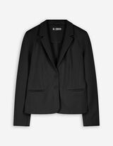 Blazer - V-Ausschnitt - schwarz