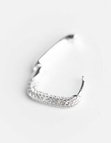 cercei - Pietre de strasuri - Argintiu