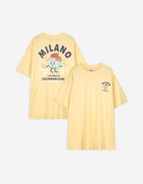 Tricou - Imprimeu pe spate - Galben deschis