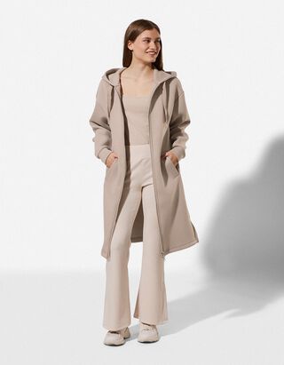 Sweatjacke - Scuba - beige
