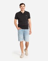 Tricou polo - Patch de etichetă - Gri inchis