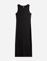 Midi-jurk - Zijsplit - zwart