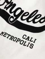 Giacca stile college - Stampa sul retro - bianco