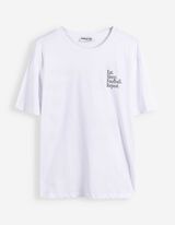 T-shirt - Dos imprim&eacute; - blanc