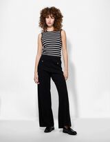 Stricktop - Viskose-Anteil - schwarz